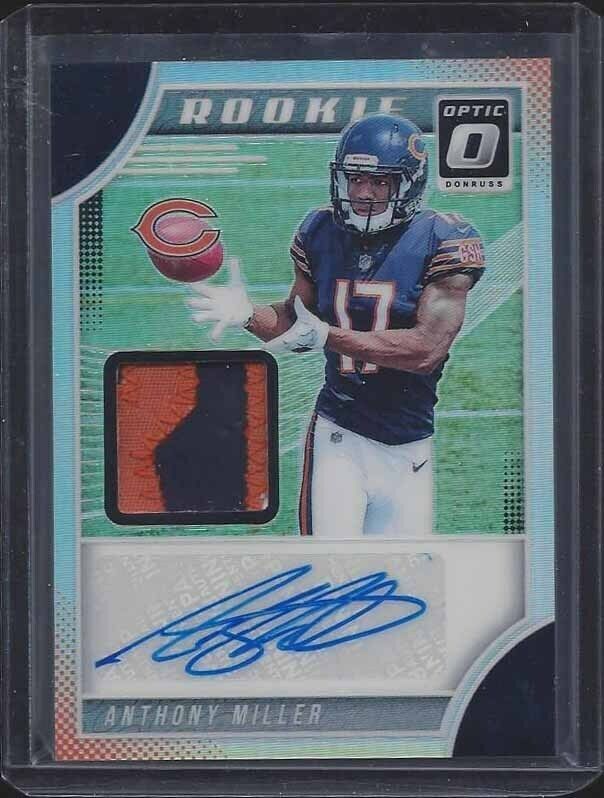 ANTHONY MILLER 2018 DONRUSS OPTIC RPA 2 COLOR ROOKIE PATCH AUTO RC #D 34/35