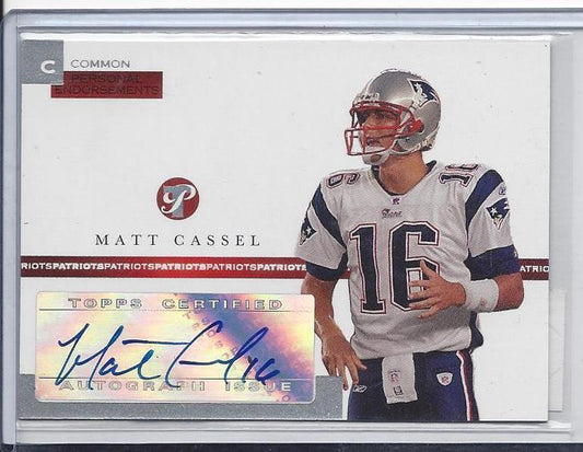 MATT CASSEL 2005 TOPPS PRISTINE PERSONAL ENDORSEMENTS AUTO RC #D /1500