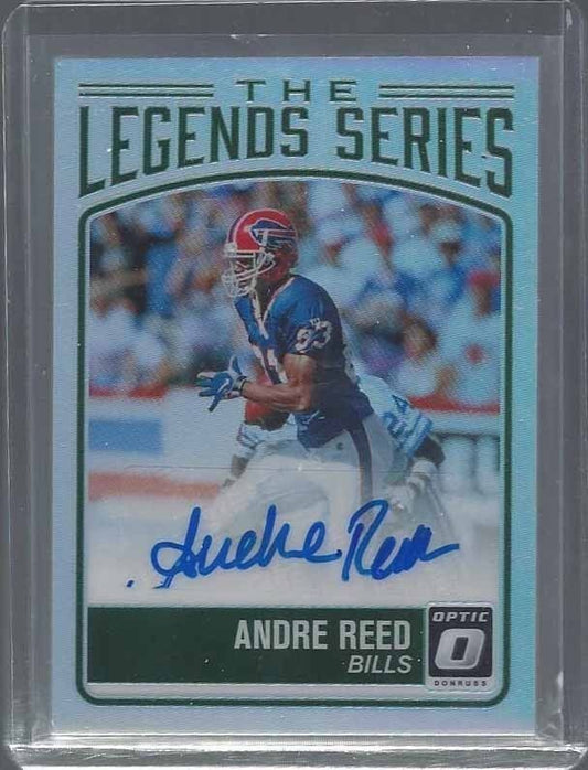 ANDRE REED 2016 DONRUSS OPTIC THE LEGENDS SERIES SILVER HOLO AUTO #D 14/20