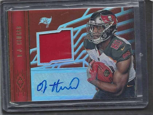 O.J HOWARD 2017 PANINI PHOENIX RED ROOKIE JERSEY AUTO RC #D /299