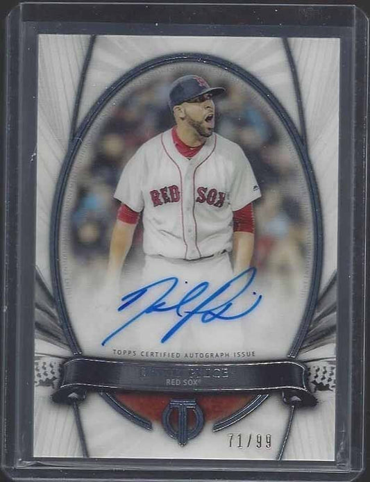 DAVID PRICE 2017 TOPPS TRIBUTE ENSHRINEMENT ON CARD RED SOX AUTO #D 71/99