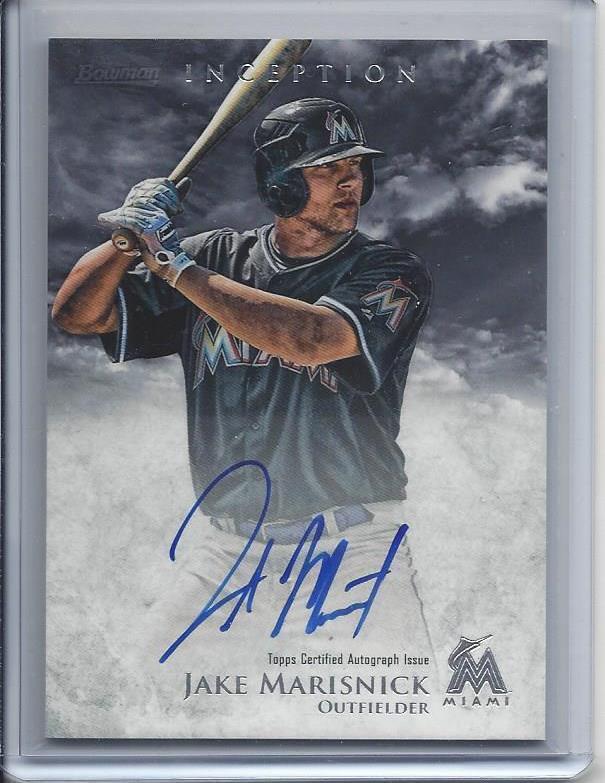 JAKE MARISNICK 2013 TOPPS INCEPTION ON CARD PROSPECT AUTO