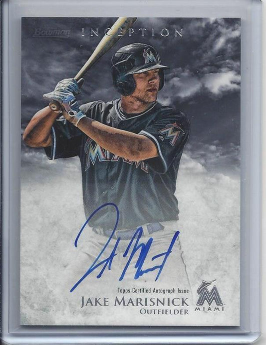 JAKE MARISNICK 2013 TOPPS INCEPTION ON CARD PROSPECT AUTO
