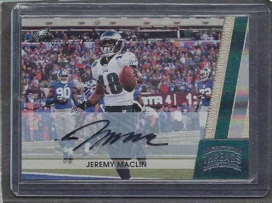 JEREMY MACLIN 2011 PANINI THREADS SILVER HOLOFOIL EAGLES AUTO #D 4/5