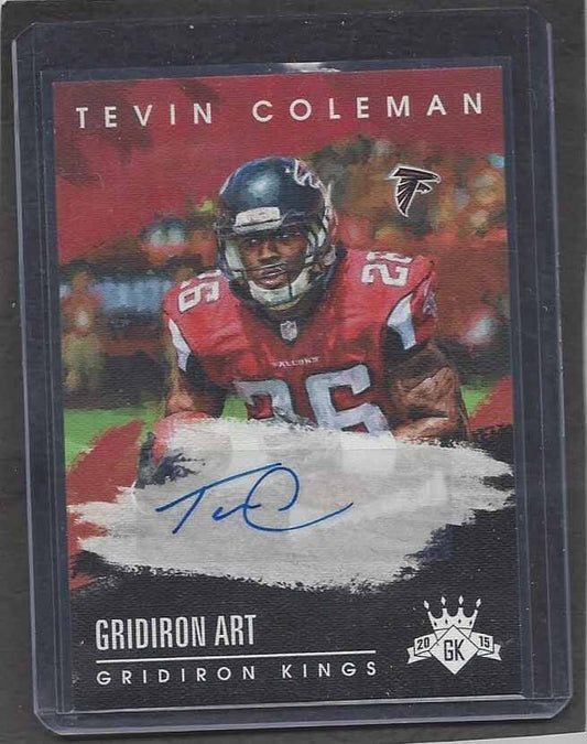 TEVIN COLEMAN 2015 GRIDIRON KINGS GRIDIRON ART ROOKIE AUTO RC #D /125