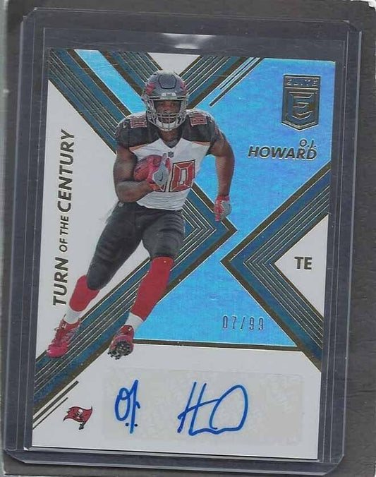 O.J. HOWARD 2017 ELITE TURN OF THE CENTURY ROOKIE AUTO RC #D 7/99