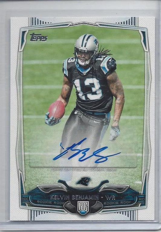 KELVIN BENJAMIN 2014 TOPPS SP VARIATION SHORT PRINT AUTO RC #409