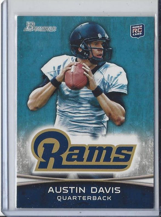 AUSTIN DAVIS 2012 BOWMAN TRUE ** HIS ONLY ROOKIE ** RC #186
