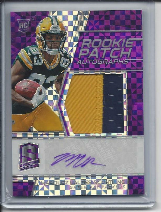 MARQUEZ VALDES SCANTLING 2018 SPECTRA PURPLE POWER RPA PATCH AUTO RC #D 23/50