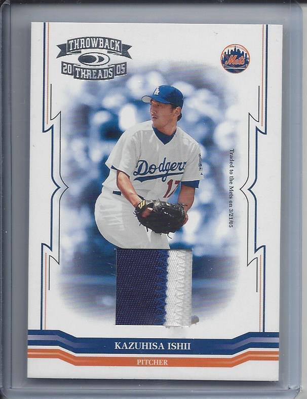 KAZUHISA ISHII 2005 DONRUSS THROWBACK THREADS 3 COLOR PATCH #D 53/100