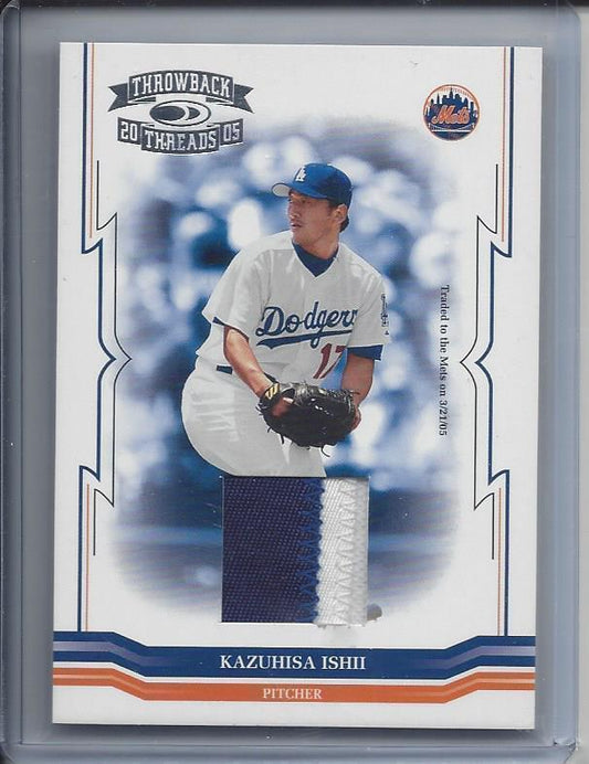 KAZUHISA ISHII 2005 DONRUSS THROWBACK THREADS 3 COLOR PATCH #D 53/100