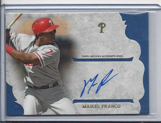 MAIKEL FRANCO 2015 TOPPS SUPREME PHILLIES ON CARD ROOKIE AUTO RC