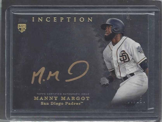 MANNY MARGOT 2017 TOPPS INCEPTION SILVER SIGNINGS GOLD INK ON CARD AUTO RC 7/25