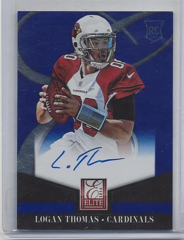 LOGAN THOMAS 2014 ELITE CARDINALS ROOKIE ON CARD AUTO RC #13