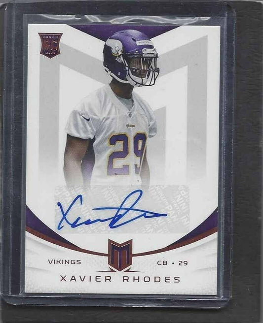 XAVIER RHODES 2013 PANINI MOMENTUM VIKINGS ROOKIE AUTO RC #D /599