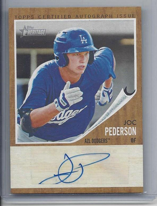 JOC PEDERSON 2011 TOPPS HERITAGE MINORS PROSPECT AUTO #D /861