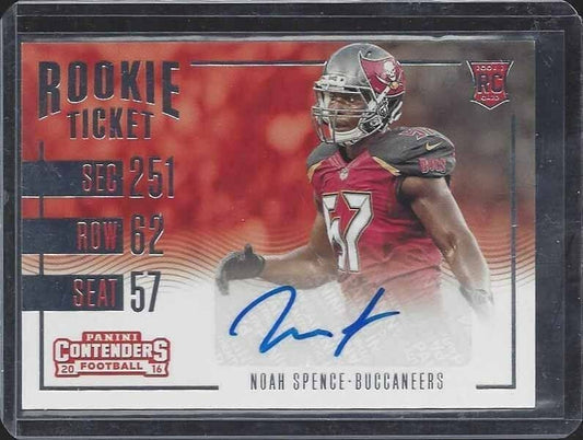 NOAH SPENCE 2016 PANINI CONTENDERS VARIATION ROOKIE TICKET AUTO RC #285