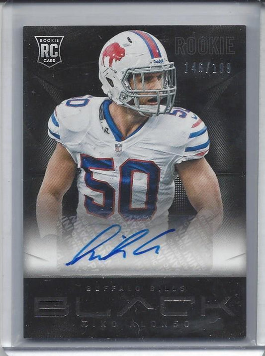 KIKO ALONSO 2013 PANINI BLACK BUFFALO BILLS AUTO RC #D 146/199