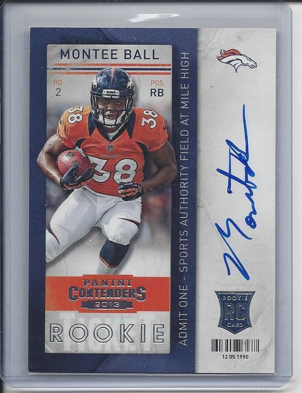 MONTEE BALL 2013 PANINI CONTENDERS ROOKIE TICKET VARIATION ON CARD AUTO RC #229