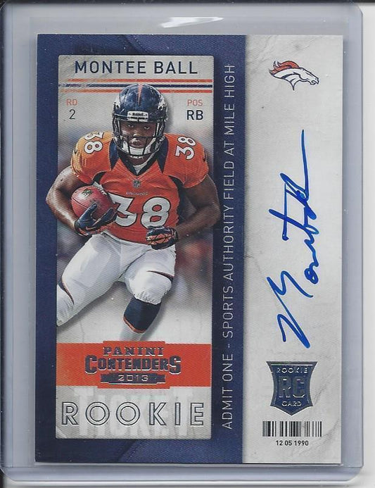 MONTEE BALL 2013 PANINI CONTENDERS ROOKIE TICKET VARIATION ON CARD AUTO RC #229