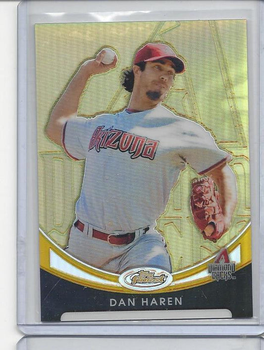 DAN HAREN 2010 TOPPS FINEST GOLD REFRACTOR #D 8/50