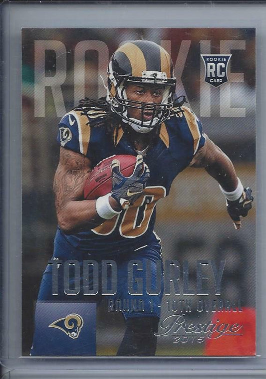TODD GURLEY 2015 PRESTIGE SP SHORT PRINT NFL JERSEY PHOTO VARIATION RC #291