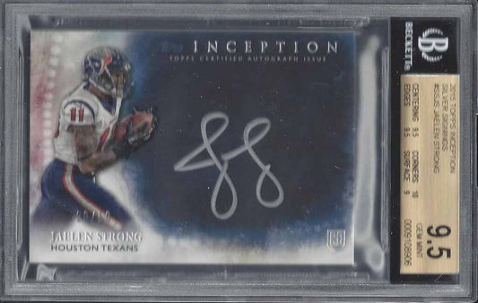 JAELEN STRONG 2015 TOPPS INCEPTION SILVER SIGNINGS AUTO RC /50 BGS 9.5 POP 1/1