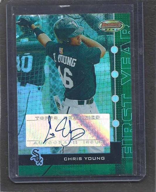 CHRIS YOUNG 2005 BOWMANS BEST GREEN ROOKIE AUTO RC #D 103/399