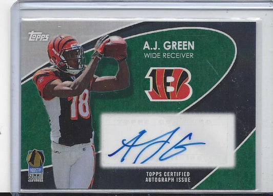 A.J. GREEN 2012 TOPPS LAS VEGAS INDUSTRY SUMMIT SUPER RARE BENGALS AUTO #D 1/6