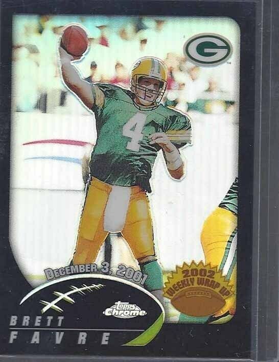 BRETT FAVRE 2002 TOPPS CHROME BLACK REFRACTOR #D 223/599
