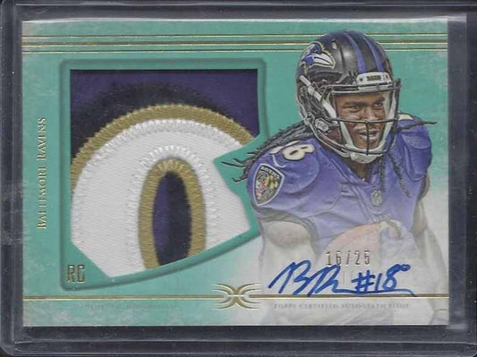 BRESHAD PERRIMAN 2015 TOPPS DEFINITIVE GREEN 4 COLOR NAMEPLATE PATCH AUTO RC /25
