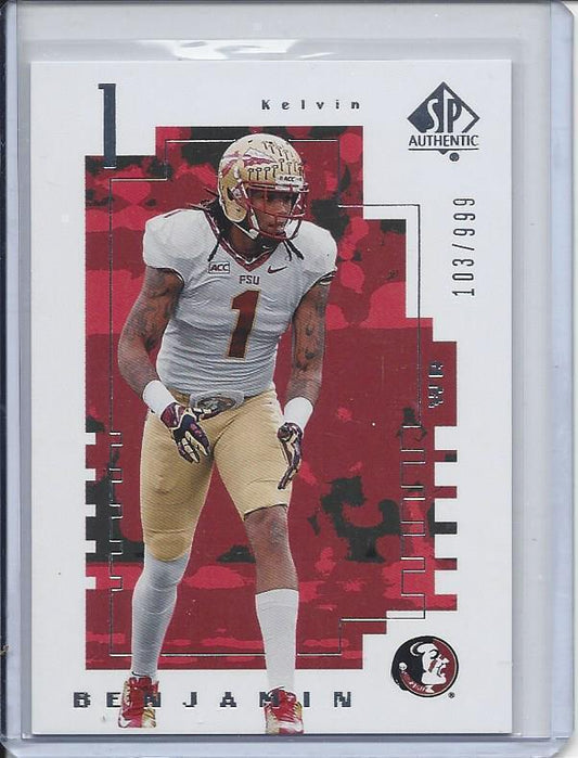 KELVIN BENJAMIN FLORIDA STATE 2014 SP AUTHENTIC FUTURE WATCH RC #D 103/999