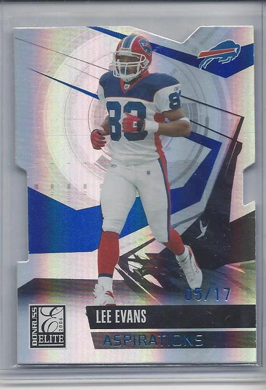 LEE EVANS 2006 DONRUSS ELITE ASPIRATIONS BLUE DIE CUT #D 5/17