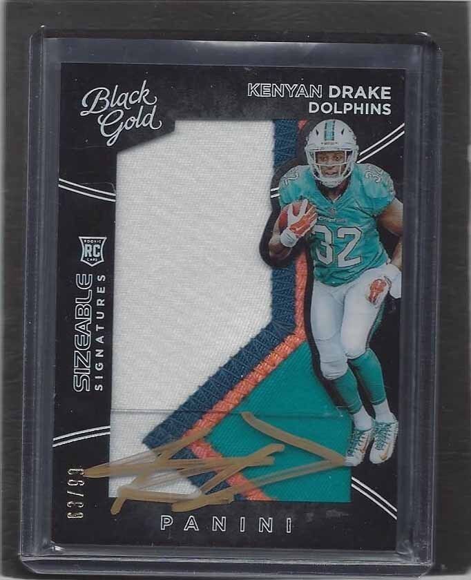 KENYAN DRAKE 2016 BLACK GOLD SIZEABLE SIGS RPA JUMBO 4 COLOR PATCH AUTO RC /99