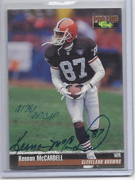 KEENAN MCCARDELL 1995 PRO LINE CLASSIC ON CARD AUTO #D