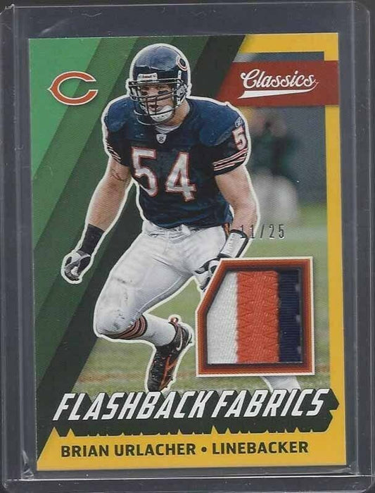 BRIAN URLACHER 2017 CLASSICS FLASHBACK FABRICS 3 COLOR BEARS PATCH #D 11/25