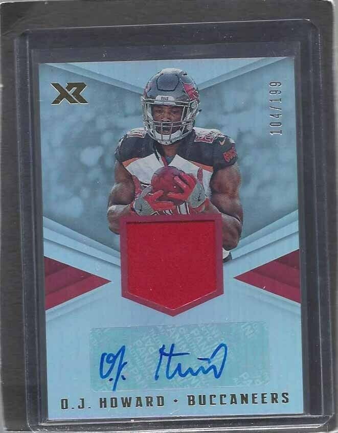 O.J HOWARD 2017 PANINI XR ROOKIE JERSEY AUTO RC #D 104/199