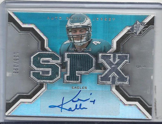 KEVIN KOLB 2007 SPX ROOKIE DUAL JERSEY AUTO RC #D 138/399
