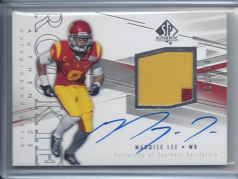 MARQISE LEE 2014 SP AUTHENTIC RPA USC TROJANS 2 COLOR PATCH AUTO RC #D 381/550