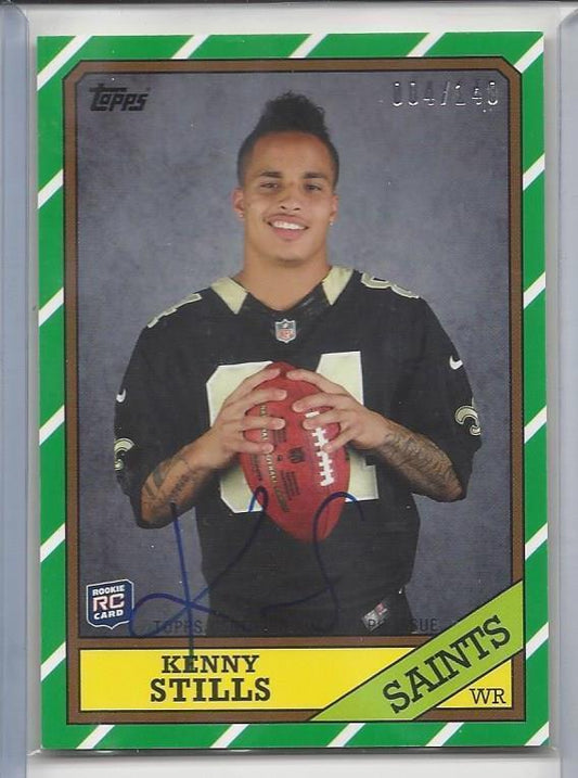 KENNY STILLS 2013 TOPPS 1986 RETRO SAINTS ON CARD AUTO RC #D 4/140