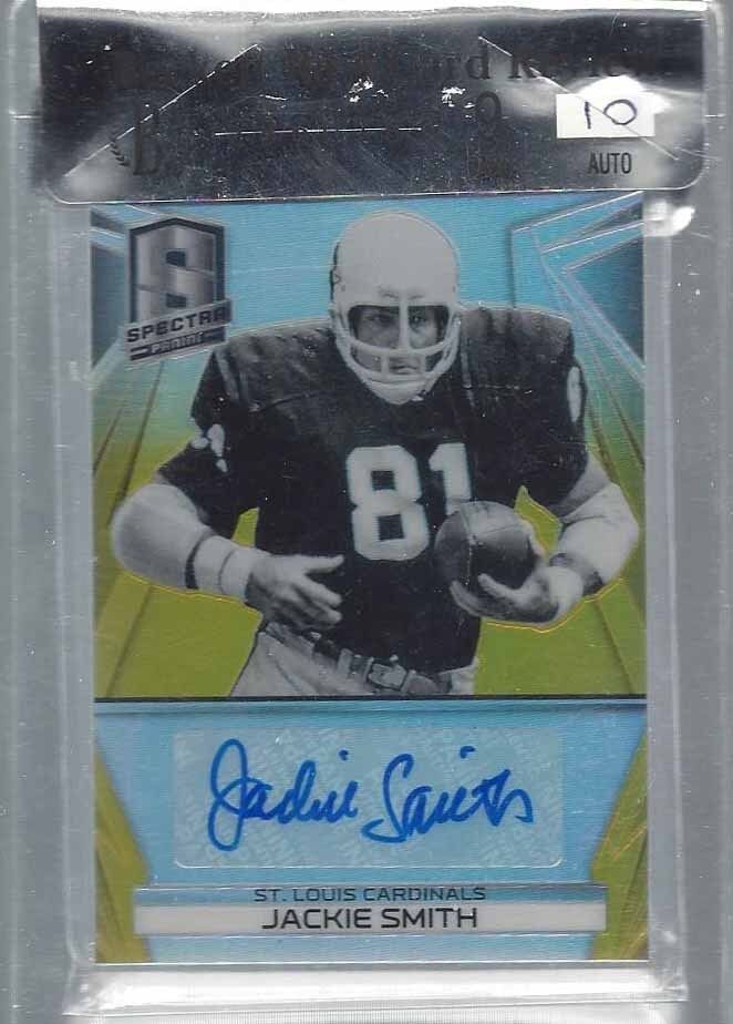 JACKIE SMITH 2014 PANINI SPECTRA GOLD PRIZM AUTO #D 3/10 BGS 9 w/ 10 AUTO MINT