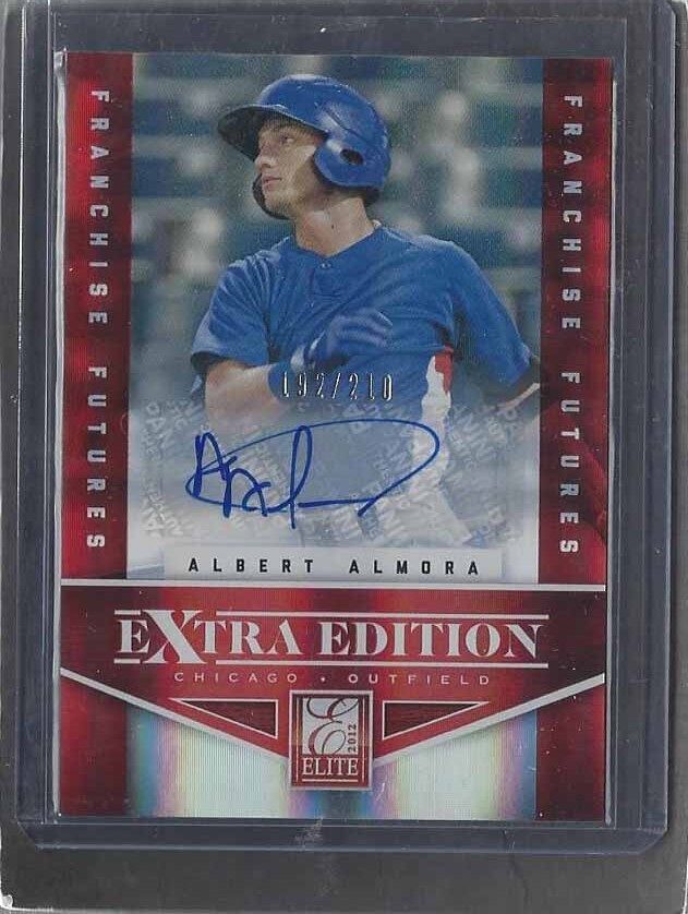 ALBERT ALMORA 2012 ELITE EXTRA EDITION FRANCHISE FUTURES CUBS AUTO #D 192/210