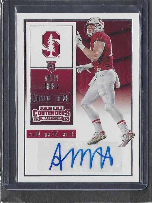 AUSTIN HOOPER 2016 PANINI CONTENDERS DRAFT PICKS SSP VARIATION AUTO RC #144