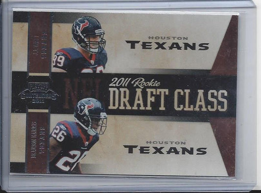 J.J. WATT BRANDON HARRIS 2011 PLAYOFF CONTENDERS TEXANS DRAFT CLASS RC #24