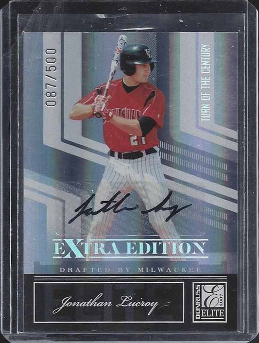 JONATHAN LUCROY 2007 DONRUSS ELITE EXTRA EDITION TURN CENTURY PROSPECT AUTO /500