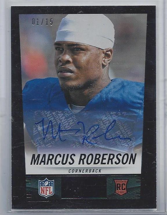 MARCUS ROBERSON 2014 HOT ROOKIES BLACK RAMS ROOKIE AUTO RC #D 1/15