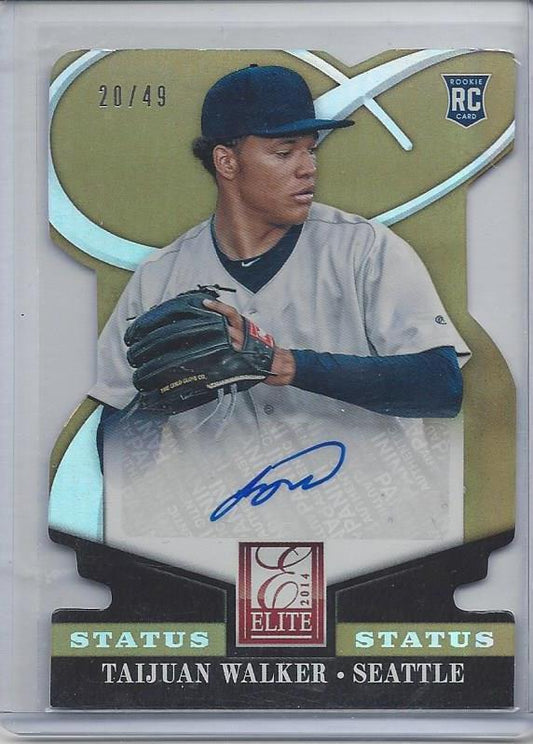 TAIJUAN WALKER 2014 ELITE STATUS GOLD DIE CUT AUTO #D 20/49
