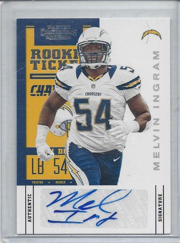 MELVIN INGRAM 2012 PANINI CONTENDERS CHARGERS ROOKIE TICKET TRUE RC AUTO #166