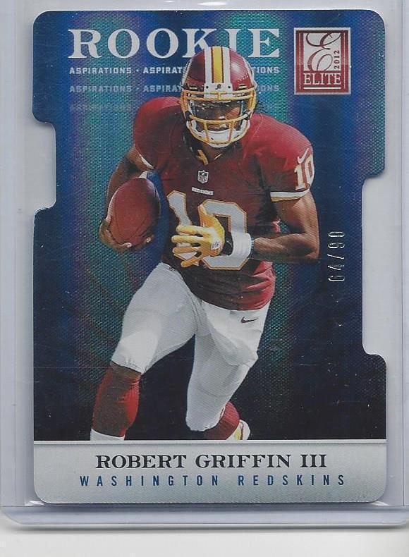 ROBERT GRIFFIN III RG3 2012 ELITE ASPIRATIONS BLUE DIE CUT ROOKIE RC #D 64/90