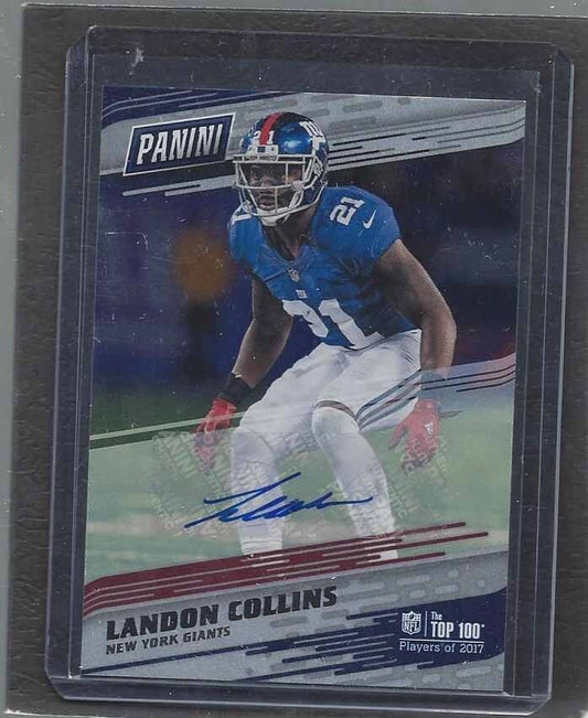 LANDON COLLINS 2017 PANINI DAY GIANTS TOP 100 RARE SP AUTO #28